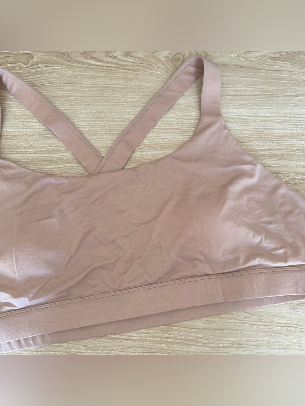 Woolx 3X Livi Bra Beige Merino Wool Strappy Back